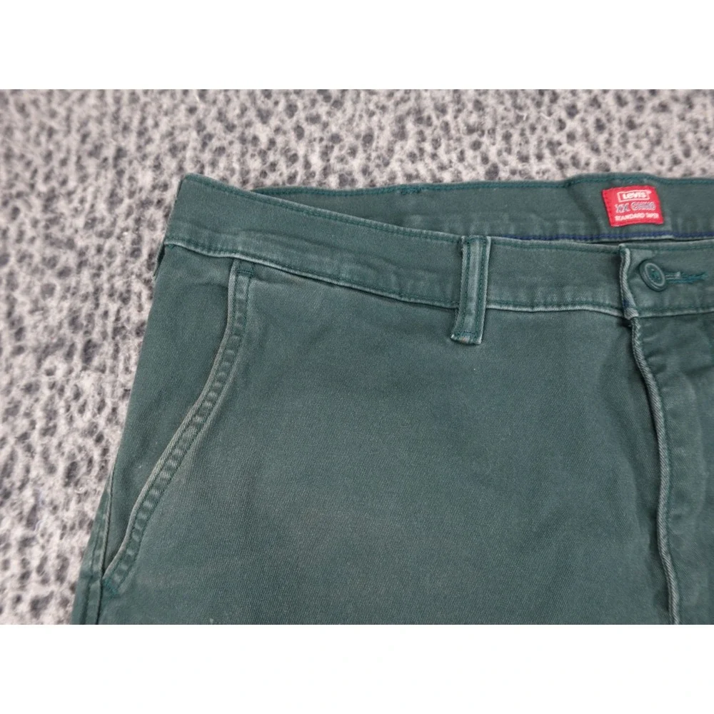 Levi's XX Chino Shorts Mens‎ W38 Green Good Cut Off Raw Hem Standard Taper 85226